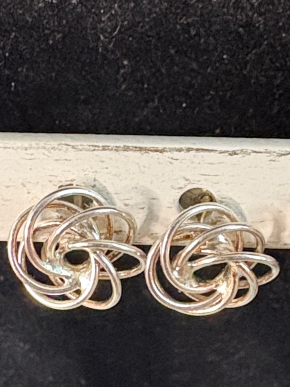Classic Knot Stud Earrings in Silver - Women Jewelry - Picture 1 of 1